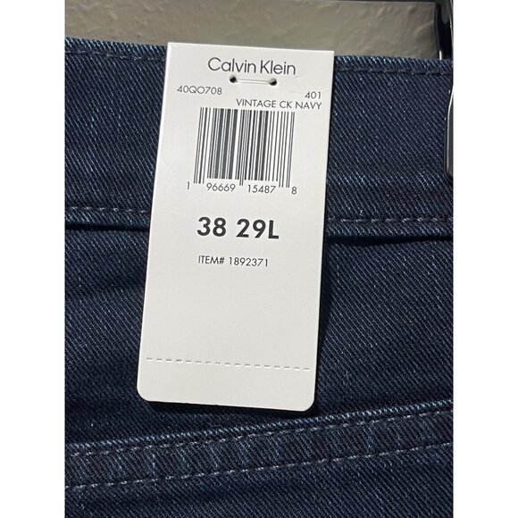 Calvin Klein NWT Men's Classic 5-Pocket Stretch Straight Fit W38xL29 Denim Jean - Picture 11 of 16